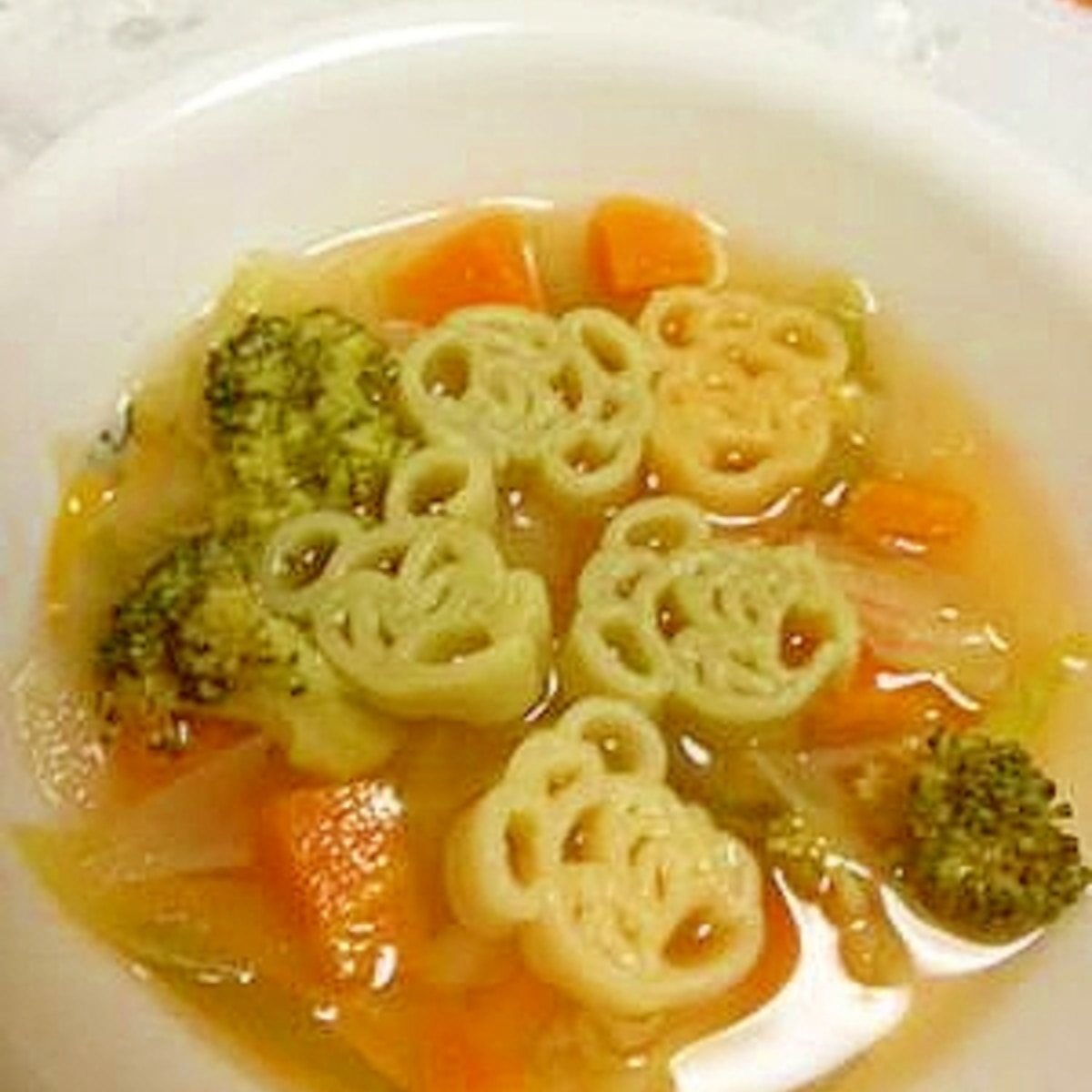 ミッキーがかわいい 野菜たっぷりスープ レシピ 作り方 By 75chan 楽天レシピ